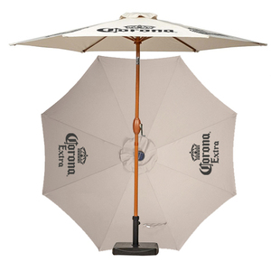 Parasol en bois de poignée de poteau de cadres de vente en gros bon marché pour le jardin de soleil de plage - Product Image 1