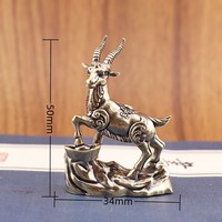 Figurine d'antilope du zodiaque 2027, décoration créative pour table à thé, bureau, artisanat, cadeau de bureau, chèvre