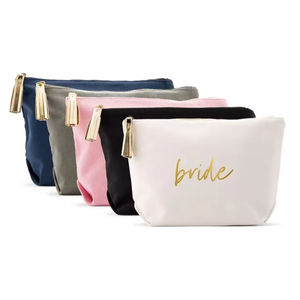 Canvas Cosmetic Bag Zipper <b>Makeup</b> Pouch Custom Logo Printed Eco Friendly Travel Toiletry <b>Case</b> - Product Image 1