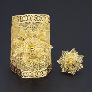 Jxx New Arrival Quality 24k Gold Plated African Jewelry <b>Sets</b> for Women Beads Chain Type for Parties Wholesale - Product Image 1