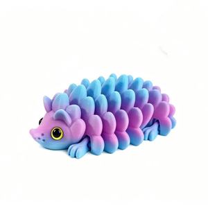 Multicolor 3D Printed <b>Hedgehog</b> Pinecone Movable Decorative <b>Toy</b> Figurine Collectible Gift - Product Image 1