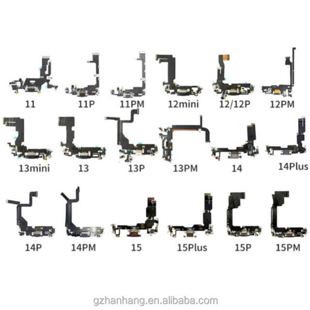 Mobile Phone Parts 5 6 6s 7 8 Plus Charger Dock Connector Flex Cable for iphone X Xr Xs Max 11 12 13 14 15 16 17 Pro Max