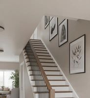 Meilleure vente : Escalier droit préfabriqué en acier et bois, design moderne pour intérieur