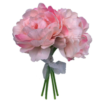 Buket bunga pernikahan buatan, buket bunga Peony buatan untuk pernikahan 15cm * 25cm * 25cm