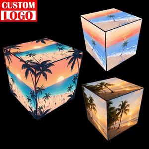 High Visibility Commercial Printed Logo Aluminum Frame Fabric <b>Cube</b> Hanging Led Box - Product Image 1