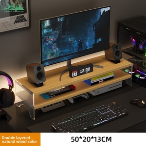 Soporte <span class=keywords><strong>Portátil</strong></span> de Madera <span class=keywords><strong>para</strong></span> <span class=keywords><strong>Laptop</strong></span> Wayon con Estante de Almacenamiento <span class=keywords><strong>para</strong></span> Oficina en Casa, Mejora la Postura y la Organización del <span class=keywords><strong>Escritorio</strong></span>, Diseño Compacto - Product Image 5