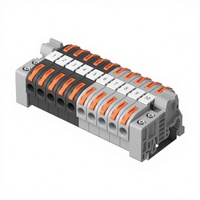 20 Stück 10P Kupfer-Nylon DIN-Schienenklemmenblock 211 Universeller Schnellkabelverbinder 32A 250V Automotive
