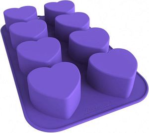 Moldes de Silicona en Forma de Corazón de Diamante, Juego de Moldes de Chocolate en Forma de Corazón para Hornear en Casa, Herramientas para Repostería - Product Image 1
