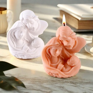 Molde de Silicona para Velas Religiosas, Virgen y Jesús, Molde 3D para Velas Aromáticas, Decoración del Hogar, Molde de Resina - Product Image 4