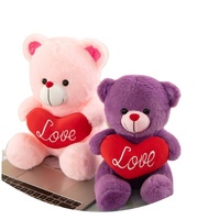 Peluche Ours Amoureux Saint-Valentin Rembourrée avec Coussin Cœur en Coton PP Brodé Jouet Réconfortant Toy Story JINTUO
