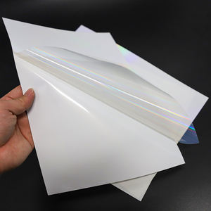 Film adhésif transparent holographique imprimable imperméable, feuille de papier autocollante holographique pour <span class=keywords><strong>imprimante</strong></span>, format A4 - Product Image 4