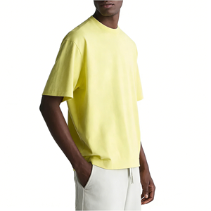 T-shirt personnalisé de haute qualité en coton 100% uni, grande taille, broderie personnalisée, impression de logo - Product Image 1