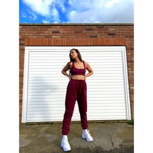 Abbigliamento da casa per jogging bordeaux - Product Image 2