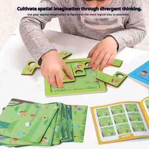 Nuevo rompecabezas de madera Abeja Recogida de miel y gatito Tema de pesca Rompecabezas de pensamiento lógico Juguete de rompecabezas para niños - Product Image 2