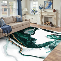 YOUZHI Home Modern Abstract Camping Travel Polyester Rug Anti-Skid TPR Backing Cushioned Low Pile Machine Made Printing Pet