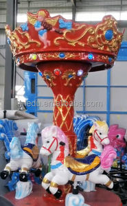 Remolque <span class=keywords><strong>de</strong></span> parque temático <span class=keywords><strong>de</strong></span> atracciones montado 3 asientos niños mini carrusel <span class=keywords><strong>paseo</strong></span> a caballo a la venta - Product Image 3