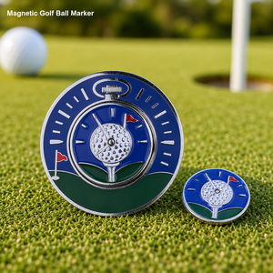 Marcador Magnético de Pelotas de Golf OEM con Forma Personalizada, Diseño de Doble Cara y Marcador Removible de 25 mm para Eventos de Golf - Product Image 1