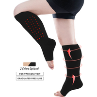 Chaussettes de compression personnalisées couleur chair 15-20 mmHg à compression graduée, anti-fatigue, pour la prévention des CVI, pour hôpitaux et cliniques