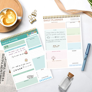 Yeni A4 not defteri Spiral basit Turn-Up öz-disiplin programı kayıt defteri yeni İngilizce günlük Plan stok bobin kağıdı - Product Image 5