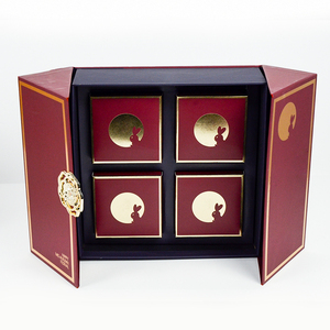 Factory Price High End Rectangle Exquisite Double Door Rigid Boxes Custom Luxury Mooncake Gift Box Packaging