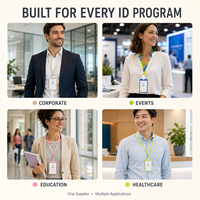Porte-badge personnalisé OEM/ODM avec cordon, logo personnalisé, porte-carte nominative pour employé, sangle de cou pour événements de bureau