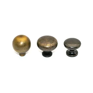 Antik bronz yuvarlak çekmece kolları avrupa Vintage Dresser mutfak dolap dolap mobilya donanım kapı kolları