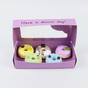 Caja de donuts de papel de grado alimenticio con logotipo impreso personalizado al por mayor con lámina de oro embalaje de panadería desechable barato <span class=keywords><strong>para</strong></span> donuts - Product Image 5