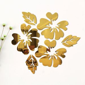 Flower Art Acrylic Mural <b>Decal</b> 3D Mirror Wall <b>Stickers</b> for Home Living Room Bedroom Decorations Reflective Wall <b>Decals</b> - Product Image 1