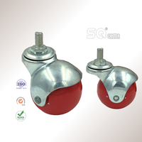 Roulette SQ nouvelle arrivée Premium polyuréthane plaque pivotante roulettes de verrouillage roues ensemble de 4 roulettes lisses anti-usure en PU avec frein