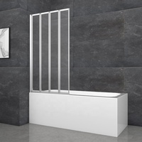 Écran de baignoire en plastique PS, 3 panneaux pliants, porte de douche, bon marché