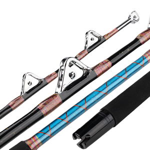 Caña <span class=keywords><strong>de</strong></span> Pescar SNEDA para Trolling y Jigging, 1.65/1.8m, Construcción <span class=keywords><strong>de</strong></span> Fibra <span class=keywords><strong>de</strong></span> Vidrio Sólida con Guías <span class=keywords><strong>de</strong></span> Rodillo para Pesca en Alta Mar - Product Image 1