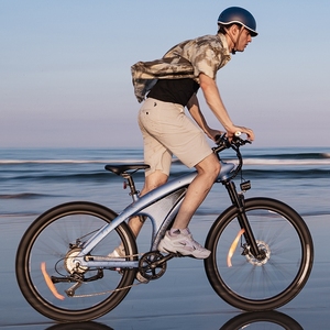 จักรยานเสือภูเขา City Road Bike Dual Dish Cycle Q5 ขนาดยาง 27.5 นิ้ว แบตเตอรี่ลิเธียมถอดได้ จักรยานไฮบริดไฟฟ้า ECS302 City Bike - Product Image 3