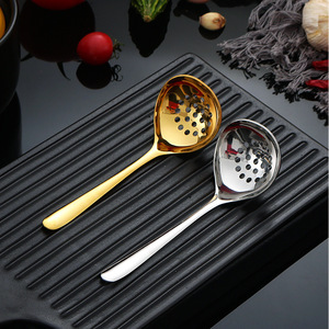 Cuchara Coladora de Sopa de Acero Inoxidable 304, Color Sólido, Herramienta de Cocina Duradera para Servir en Ollas Calientes y Uso Doméstico - Product Image 1