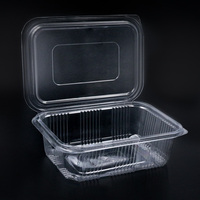 Contenants alimentaires rectangulaires jetables transparents en PET de 750 ml pour salades et nouilles 180x130x50mm – Commandes personnalisées acceptées