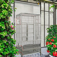 Cage de transport pour oiseaux en acier inoxydable 304 EUR PET, grande volière extérieure pour ara et perroquet