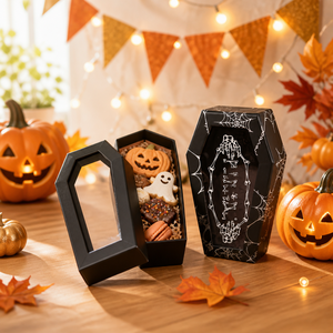 <span class=keywords><strong>Scatola</strong></span> regalo rigida in carta personalizzata per Halloween con chiusura magnetica per dolcetti, cioccolatini e caramelle per feste di Trick or Treat - Product Image 5