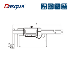 Dasqua Thước Cặp Đo Rãnh Bên Trong Bằng Thép Không Gỉ Độ Phân Giải 10-150Mm 11-200Mm 12-300Mm 0.01 - Product Image 2