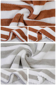 <span class=keywords><strong>Serviette</strong></span> rayée en velours corail à séchage rapide <span class=keywords><strong>serviette</strong></span> de bain absorbante épaissie <span class=keywords><strong>ne</strong></span> perd <span class=keywords><strong>pas</strong></span> les cheveux ensemble de serviettes pour cheveux secs - Product Image 4