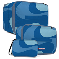 Pencetakan Kustom 3 Buah Organizer Perjalanan dengan Tas Pengatur Kabel, Kubus Pengemas Kompresi Premium untuk Perjalanan