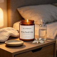 Conteneur en verre ambré pour bougies, étiquette blanche simple, récipient rond pour projets de fabrication de bougies, tables de mariage et paniers-cadeaux