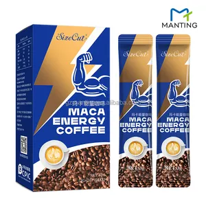 Suplemento de hierbas afrodisíaco x Power Maca café tongkat Ali Maca café para hombre energía café instantáneo negro