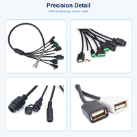 Câble multipaire pour caméra de vidéosurveillance industrielle, avec connecteurs RJ45, USB, DC, X2 Reset, noyau en cuivre, gaine PVC, ferrite, 24V/12V, étanche IP67 |   OEM