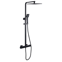 Mitigeur de douche thermostatique en acier inoxydable, robinet de douche apparent européen pour salle de bain