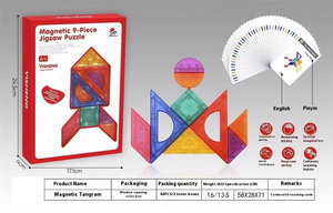 Puzzle magnétique 3D vente chaude jeu intelligent pour enfants pour le développement de l'intelligence jouet de Puzzle de <span class=keywords><strong>maternelle</strong></span> bénéfique pour - Product Image 4