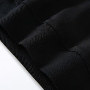 Sweat à capuche épais et ample pour homme, noir, en molleton, avec broderie, logo personnalisé de haute qualité, coupe oversize et épaules tombantes - Product Image 5