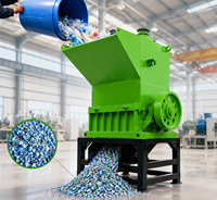 Broyeur de plastique à arbre unique pour déchets, rebuts, PET, PP, PE, tuyaux, barils, recyclage 500-2000 kg/h pour ligne de recyclage en usine
