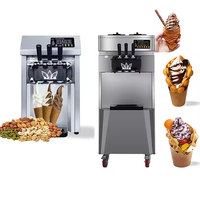 Commerciële ijsmachine, vloermodel, grote capaciteit 20-28-36-48L/u, softijsmachine