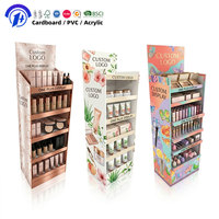 Support de sol en carton pliable personnalisable pour supermarché, pour produits cosmétiques, de beauté, de soin de la peau et de maquillage