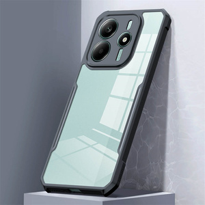 Alta calidad 4 esquinas anticaída negro TPU parachoques claro acrílico duro transparente contraportada funda <span class=keywords><strong>de</strong></span> teléfono para Redmi Note 14 5G - Product Image 6