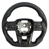 Volant en cuir véritable noir intégral pour Toyota Landcruiser Land Cruiser LC200 Prado 120 150 200 J90 J120